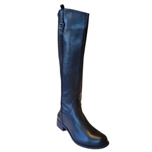 Gianni Bini Jayceson Black Leather Riding Boots Size 5.5 M